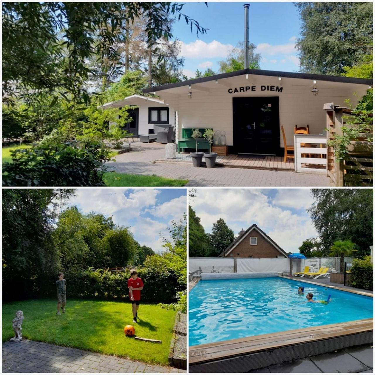 Carpe Diem, Het Ruime Chalet Met Houtkachel Nabij Wildlands Emmen Schoonebeek Exterior foto